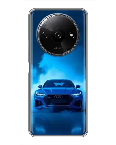 Чехол для Xiaomi Redmi A3 с картинкой «Audi — голубая энергия»