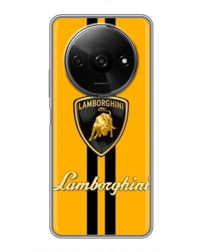 Чехол для Xiaomi Redmi A3 с картинкой «Lamborghini Stripe желтый»
