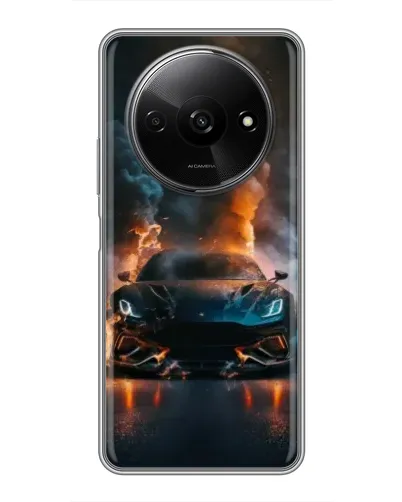 Чехол для Xiaomi Redmi A3 с картинкой «Lamborghini дымная эстетика»