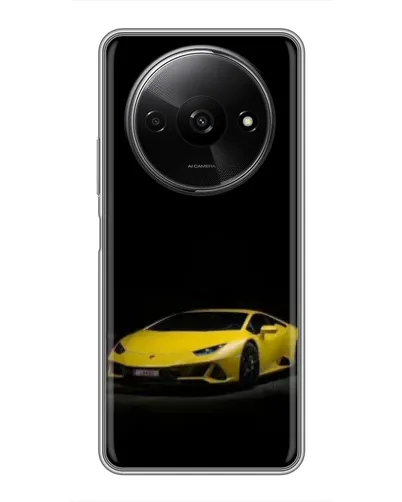 Чехол для Xiaomi Redmi A3 с картинкой «Lamborghini желтый акцент»