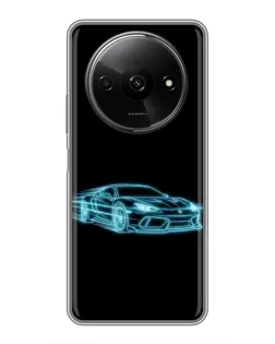 Чехол для Xiaomi Redmi A3 с картинкой «Неоновый контур Lamborghini» Чехол для Xiaomi Redmi A3 с картинкой «Неоновый контур Lamborghini»