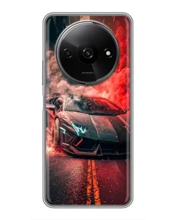 Чехол для Xiaomi Redmi A3 с картинкой «Lamborghini красный дым» Чехол для Xiaomi Redmi A3 с картинкой «Lamborghini красный дым»