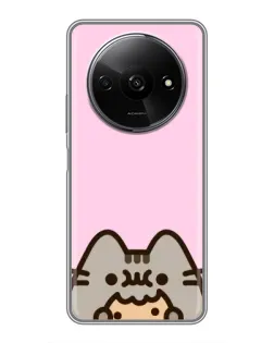 Чехол для Xiaomi Redmi A3 с картинкой «Pusheen и печенье»