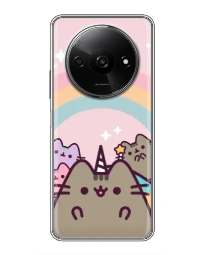 Чехол для Xiaomi Redmi A3 с картинкой «Единорог Pusheen»