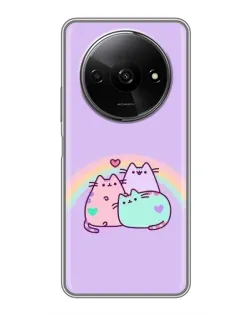 Чехол для Xiaomi Redmi A3 с картинкой «Радужные Пушины»