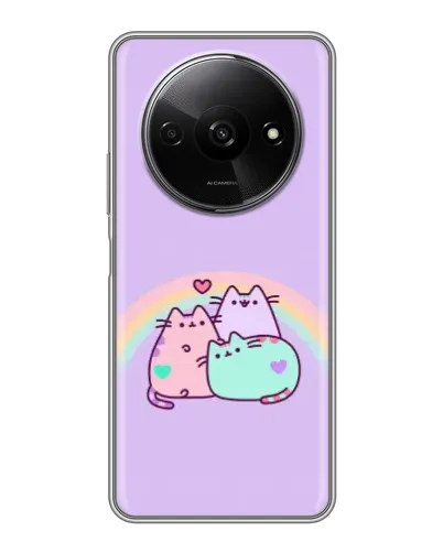 Чехол для Xiaomi Redmi A3 с картинкой «Радужные Пушины»