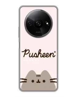 Чехол для Xiaomi Redmi A3 с картинкой «Pusheen логотип»
