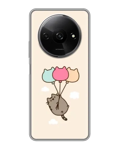 Чехол для Xiaomi Redmi A3 с картинкой «Пушин на шариках»
