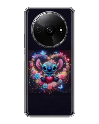 Чехол для Xiaomi Redmi A3 с картинкой «Stitch в цветах» Чехол для Xiaomi Redmi A3 с картинкой «Stitch в цветах»