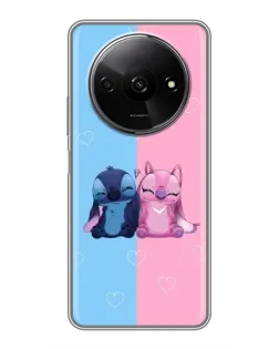 Чехол для Xiaomi Redmi A3 с картинкой «Stitch и Angel Love»