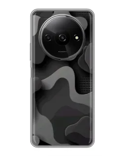 Чехол для Xiaomi Redmi A3 с картинкой «Темный абстрактный камуфляж»