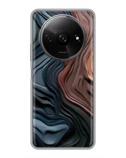 Чехол для Xiaomi Redmi A3 с картинкой «Цветные волны каньона»