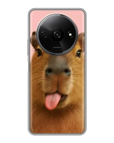 Чехол для Xiaomi Redmi A3 с картинкой «Капибара с языком» Чехол для Xiaomi Redmi A3 с картинкой «Капибара с языком»
