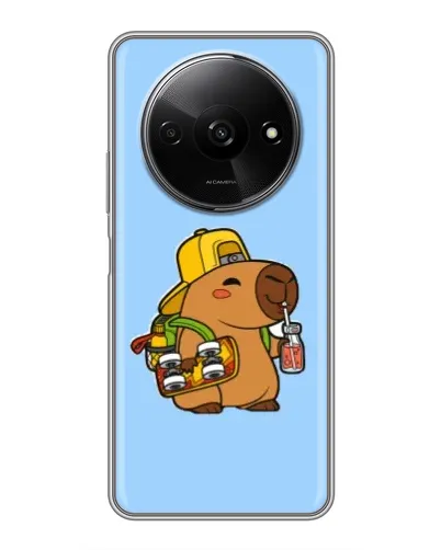 Чехол для Xiaomi Redmi A3 с картинкой «Капибара на скейте» Чехол для Xiaomi Redmi A3 с картинкой «Капибара на скейте»