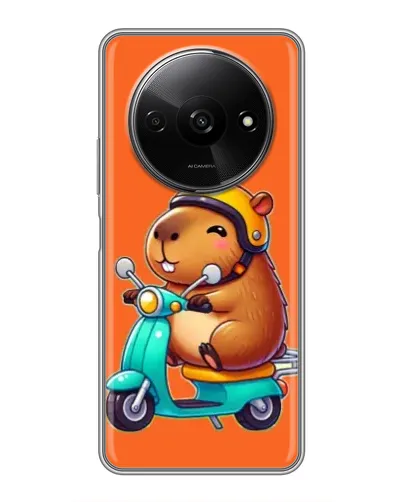 Чехол для Xiaomi Redmi A3 с картинкой «Капибара на скутере» Чехол для Xiaomi Redmi A3 с картинкой «Капибара на скутере»