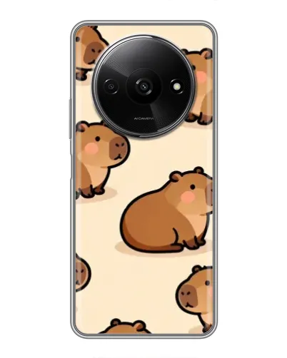 Чехол для Xiaomi Redmi A3 с картинкой «Паттерн милых капибар» Чехол для Xiaomi Redmi A3 с картинкой «Паттерн милых капибар»