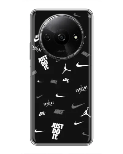 Чехол для Xiaomi Redmi A3x с картинкой «Nike Black Pattern» Чехол для Xiaomi Redmi A3x с картинкой «Nike Black Pattern»