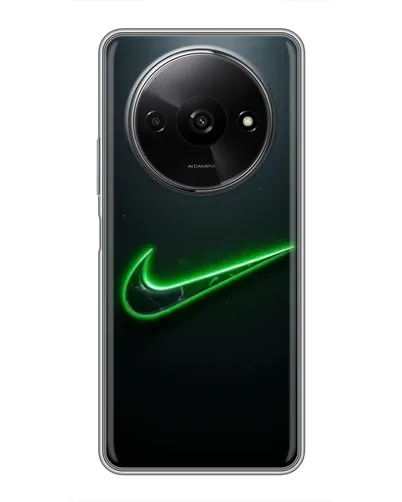Чехол для Xiaomi Redmi A3x с картинкой «Неоновый контур Nike»