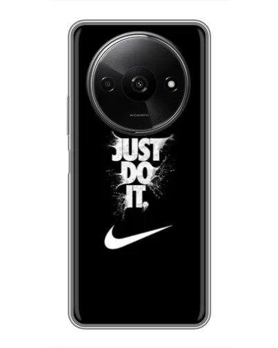 Чехол для Xiaomi Redmi A3x с картинкой «Текстовый принт Nike»