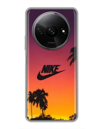 Чехол для Xiaomi Redmi A3x с картинкой «Nike на закате солнца»