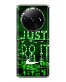 Чохол для Xiaomi Redmi A3x з картинкою «Зелений неоновий Nike»