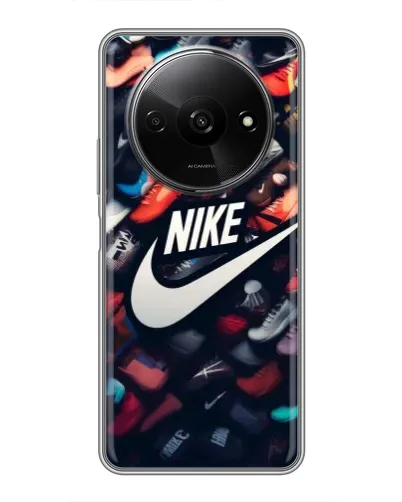 Чехол для Xiaomi Redmi A3x с картинкой «Коллекция кроссовок Nike»