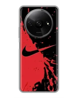 Чохол для Xiaomi Redmi A3x з картинкою «Червоні бризки Nike»