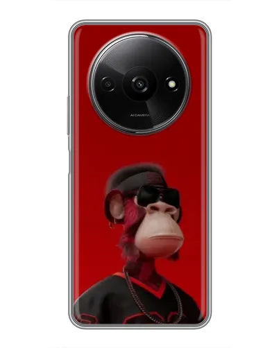Чехол для Xiaomi Redmi A3x с картинкой «Bored Ape в красном» Чехол для Xiaomi Redmi A3x с картинкой «Bored Ape в красном»