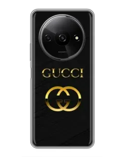 Чехол для Xiaomi Redmi A3x с картинкой «Золотой логотип Gucci» Чехол для Xiaomi Redmi A3x с картинкой «Золотой логотип Gucci»