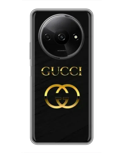 Чехол для Xiaomi Redmi A3x с картинкой «Золотой логотип Gucci»