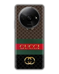 Чехол для Xiaomi Redmi A3x с картинкой «Gucci — брендированный десерт» Чехол для Xiaomi Redmi A3x с картинкой «Gucci — брендированный десерт»