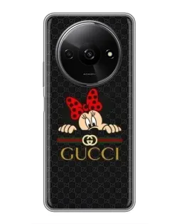 Чехол для Xiaomi Redmi A3x с картинкой «Минни Маус Gucci — черный» Чехол для Xiaomi Redmi A3x с картинкой «Минни Маус Gucci — черный»