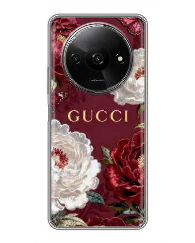 Чехол для Xiaomi Redmi A3x с картинкой «Gucci — бордовые розы» Чехол для Xiaomi Redmi A3x с картинкой «Gucci — бордовые розы»