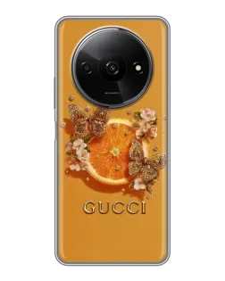 Чехол для Xiaomi Redmi A3x с картинкой «Gucci — золотые бабочки» Чехол для Xiaomi Redmi A3x с картинкой «Gucci — золотые бабочки»