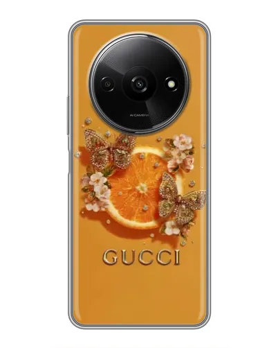 Чехол для Xiaomi Redmi A3x с картинкой «Gucci — золотые бабочки» Чехол для Xiaomi Redmi A3x с картинкой «Gucci — золотые бабочки»