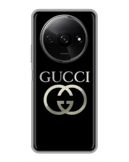 Чехол для Xiaomi Redmi A3x с картинкой «Gucci — золото на черном» Чехол для Xiaomi Redmi A3x с картинкой «Gucci — золото на черном»