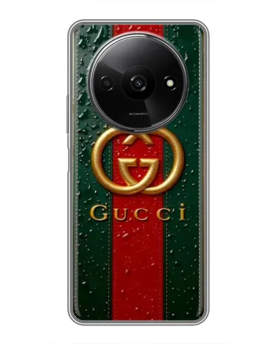Чехол для Xiaomi Redmi A3x с картинкой «Gucci — фирменная полоса и золото» Чехол для Xiaomi Redmi A3x с картинкой «Gucci — фирменная полоса и золото»