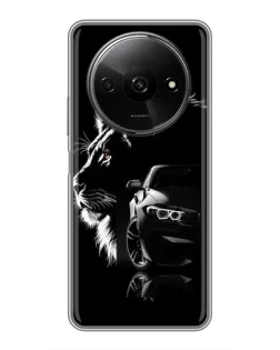 Чохол для Xiaomi Redmi A3x з картинкою «BMW та лев»