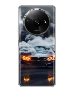 Чохол для Xiaomi Redmi A3x з картинкою «BMW у диму»