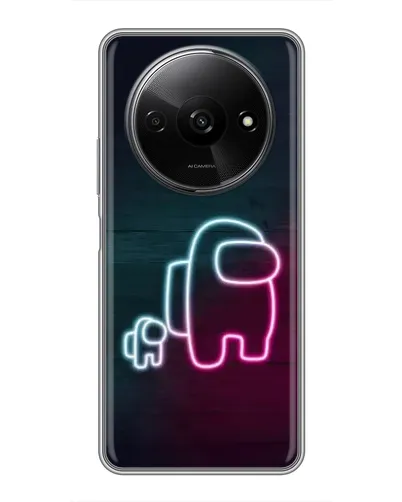 Чехол для Xiaomi Redmi A3x с картинкой «Among Us неон-арт»