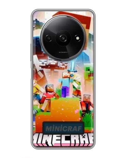 Чехол для Xiaomi Redmi A3x с картинкой «Minecraft герои игры»