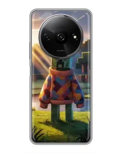 Чехол для Xiaomi Redmi A3x с картинкой «Крипер в свитере» Чехол для Xiaomi Redmi A3x с картинкой «Крипер в свитере»