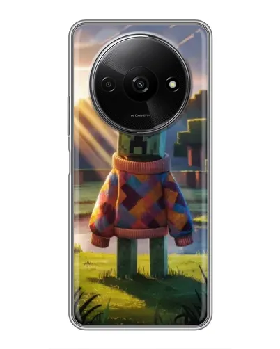 Чехол для Xiaomi Redmi A3x с картинкой «Крипер в свитере»