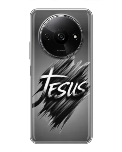 Чехол для Xiaomi Redmi A3x с картинкой «Надпись Jesus Graffiti»
