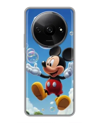 Чехол для Xiaomi Redmi A3x с картинкой «Mickey и мыльные пузыри»