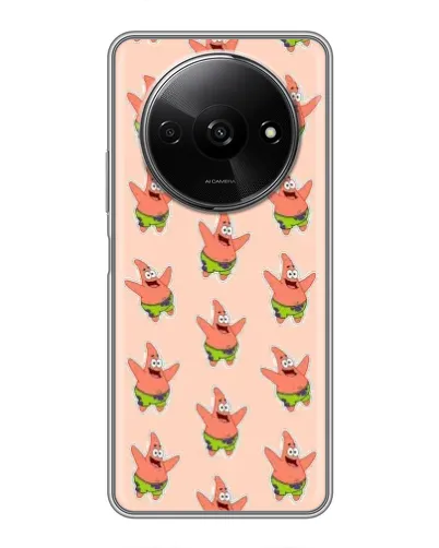 Чехол для Xiaomi Redmi A3x с картинкой «Патрик Стар паттерн» Чехол для Xiaomi Redmi A3x с картинкой «Патрик Стар паттерн»