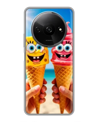 Чехол для Xiaomi Redmi A3x с картинкой «Спанч Боб мороженое» Чехол для Xiaomi Redmi A3x с картинкой «Спанч Боб мороженое»