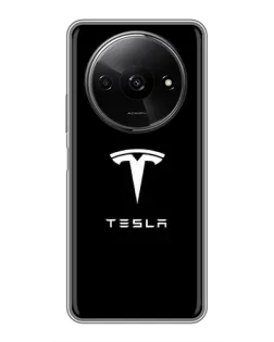 Чехол для Xiaomi Redmi A3x с картинкой «Tesla White Logo» Чехол для Xiaomi Redmi A3x с картинкой «Tesla White Logo»