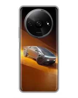 Чехол для Xiaomi Redmi A3x с картинкой «Cybertruck в пустыне» Чехол для Xiaomi Redmi A3x с картинкой «Cybertruck в пустыне»
