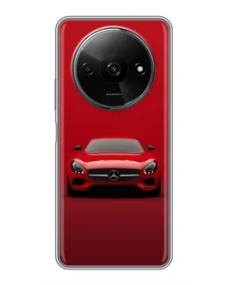 Чехол для Xiaomi Redmi A3x с картинкой «Красный Mercedes AMG»